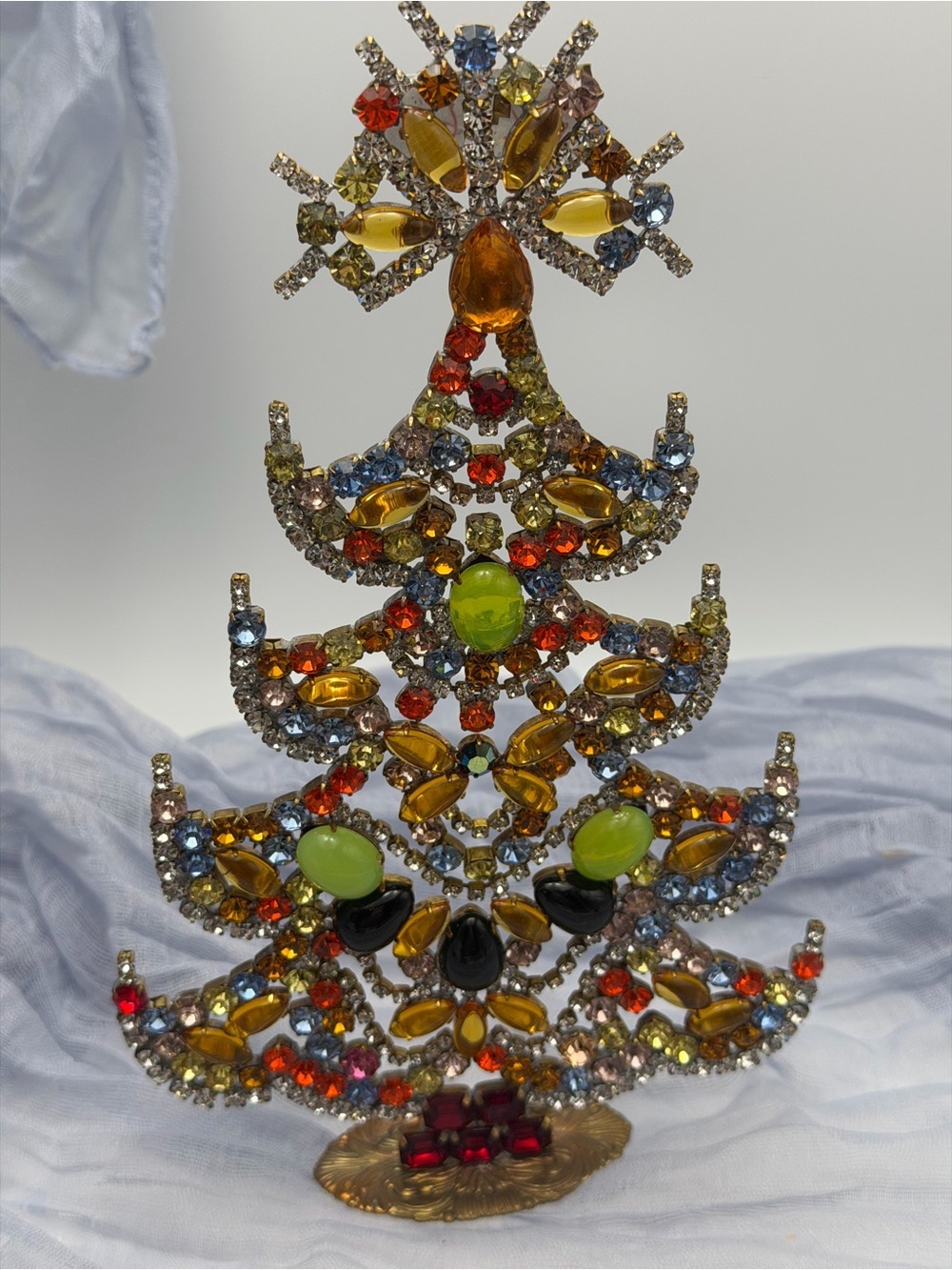 🎊🙈🎉Vintage Czech Glass Tree  Dazzling it Glows